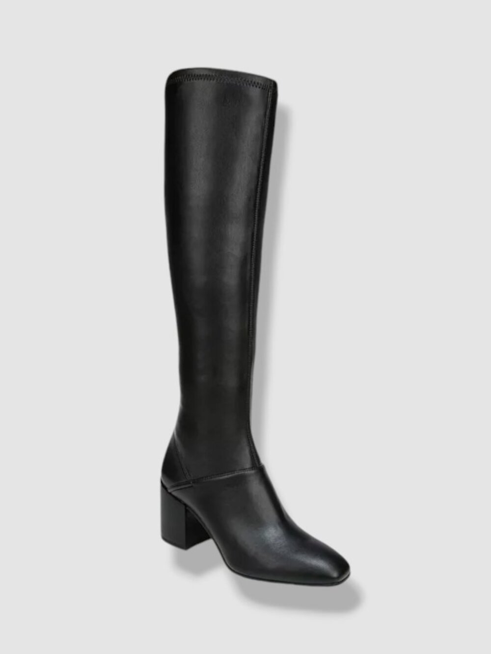 Franco Sarto Womens Black Tribute Faux Leather Knee-High Boots Shoes Size 5
